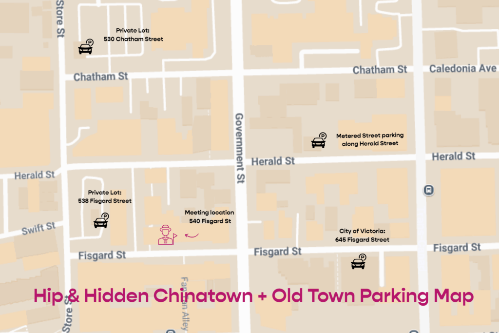 graphic of parking in Chinatown Victoria